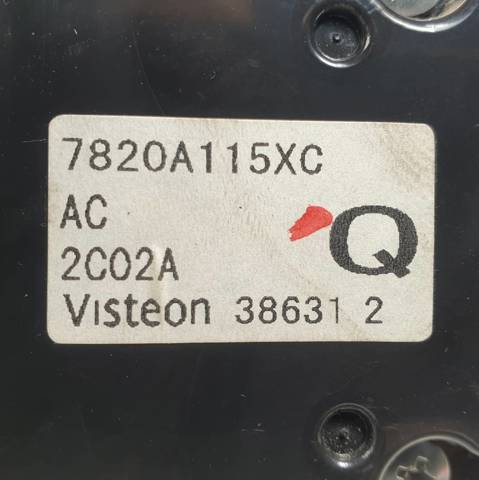 Unidade de controlo dos modos de aquecimento/condicionamento 7820A115XC PEUGEOT