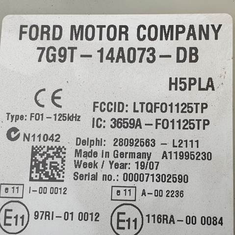 7G9T14A073DB Ford
