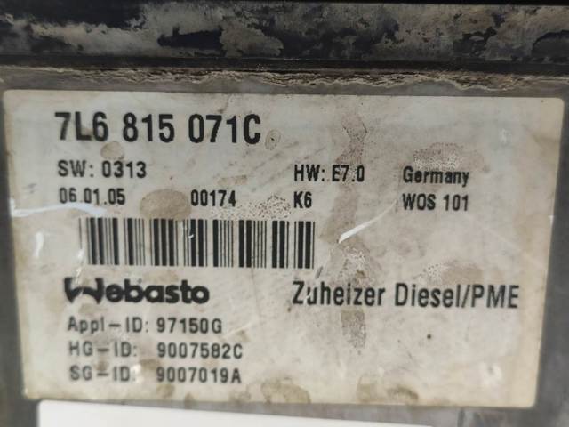 Calorífero autônomo 7L6815071C VAG