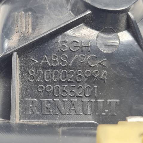 Maçaneta interna dianteira/traseira da porta esquerda 8200028994 RENAULT