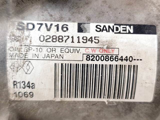Compressor de aparelho de ar condicionado 8200866440 RENAULT