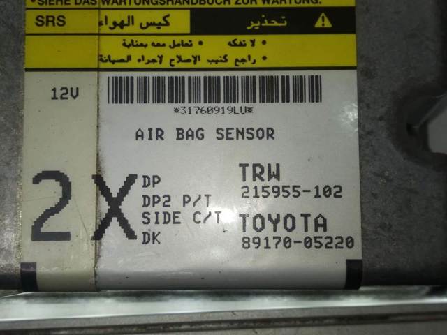 Módulo processador de controlo da bolsa de ar (Centralina eletrônica AIRBAG) 8917005220 TOYOTA
