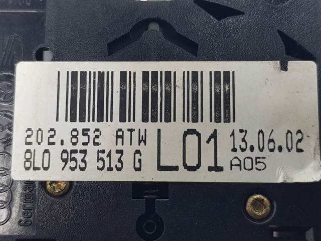 Comutador esquerdo instalado na coluna da direção 8L0953513G VAG