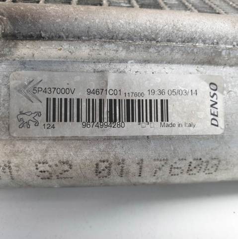 Radiador de aparelho de ar condicionado 9674994280 PEUGEOT