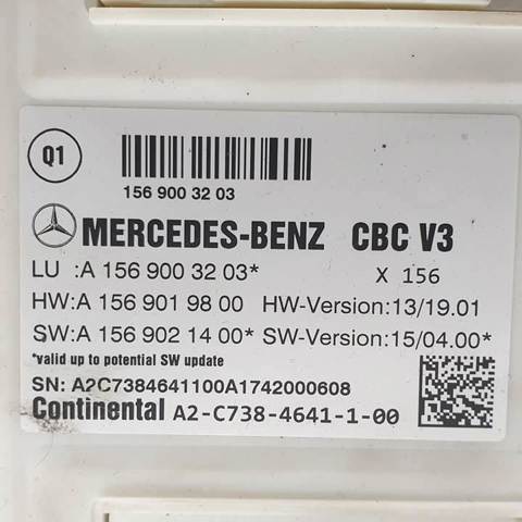 Unidade de controlo de sinais SAM A1569003203 NISSAN