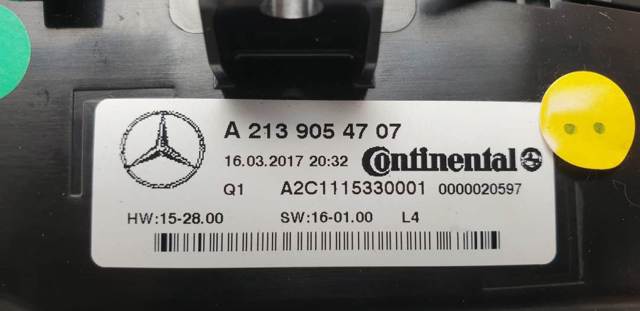 Unidade de controlo dos modos de aquecimento/condicionamento para Mercedes E W213