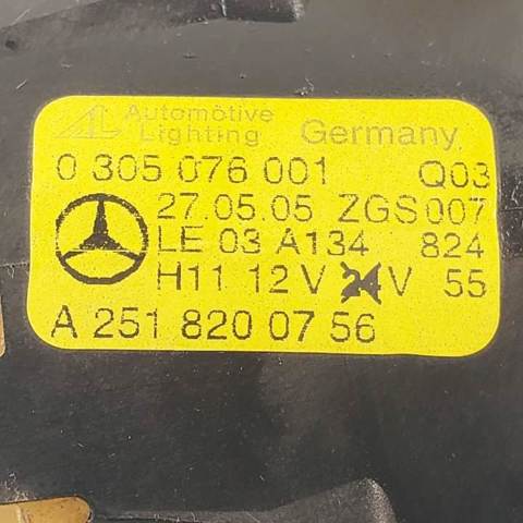 Luzes de nevoeiro esquerdas A2518200756 MERCEDES