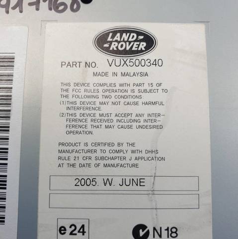 VUX500340 Land Rover