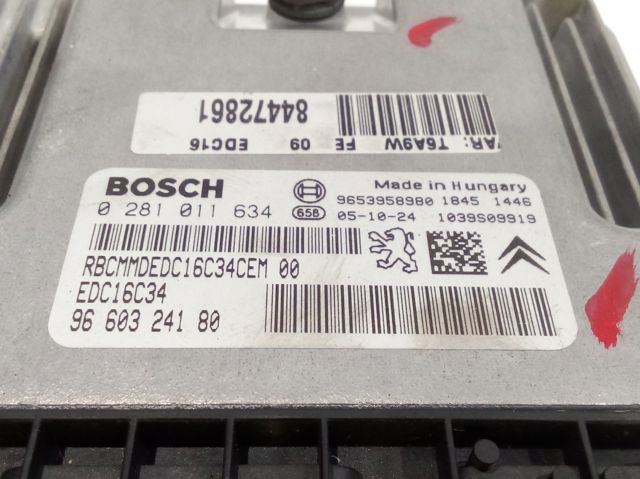 Módulo de direção (Centralina eletrônica) de motor 0281011634 PEUGEOT