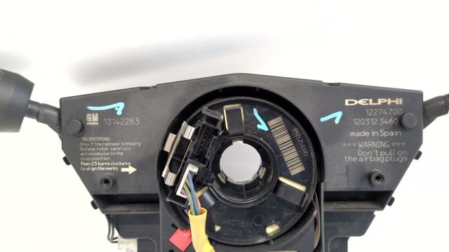 Anel AIRBAG de contato, cabo plano do volante 13142283 OPEL
