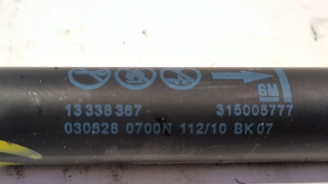 Amortecedor de tampa de porta-malas (de 3ª/5ª porta traseira) 13338367 OPEL