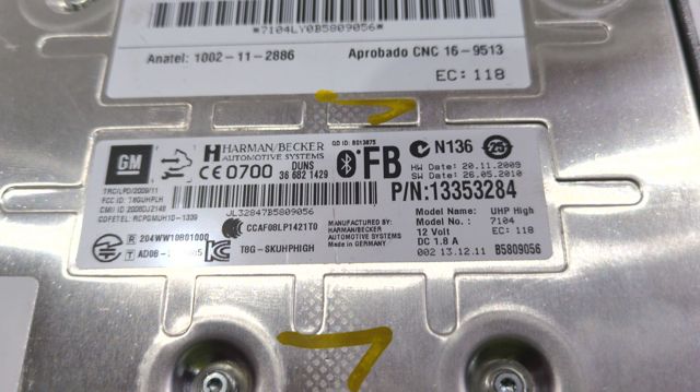 Unidade de controlo Bluetooth 13353284 OPEL