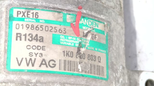 Compressor de aparelho de ar condicionado 1K0820803Q VAG