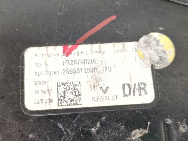 Lanterna traseira direita externa 265501150R RENAULT