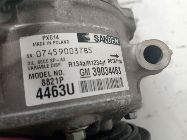 Compressor de aparelho de ar condicionado 39034463 OPEL