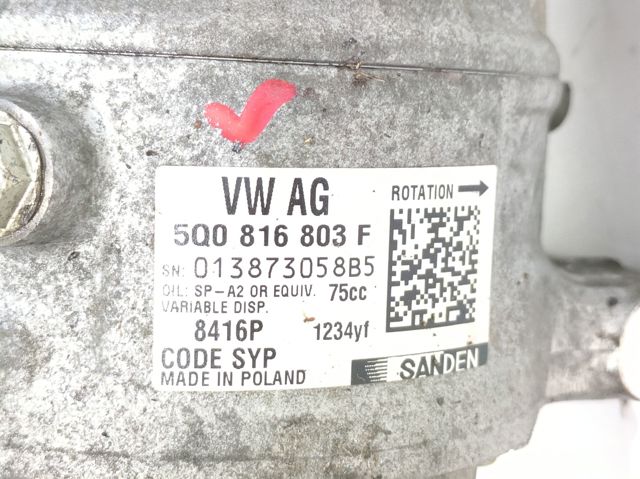 Compressor de aparelho de ar condicionado 5Q0816803F VAG