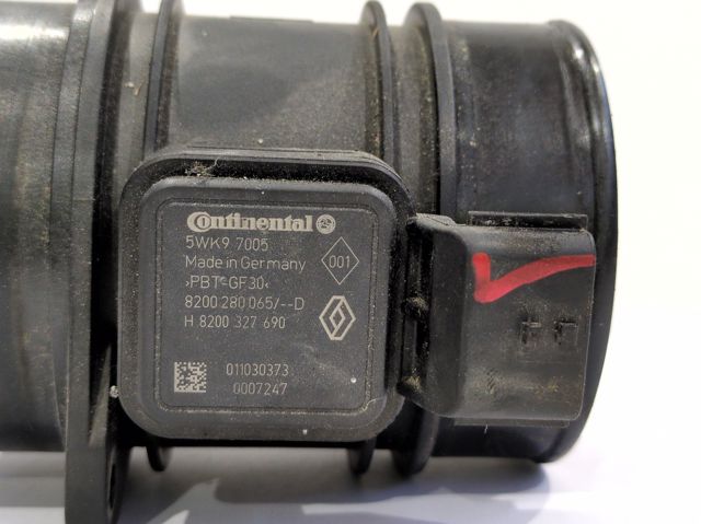 Sensor de fluxo (consumo) de ar, medidor de consumo M.A.F. - (Mass Airflow) 5WK97005 RENAULT