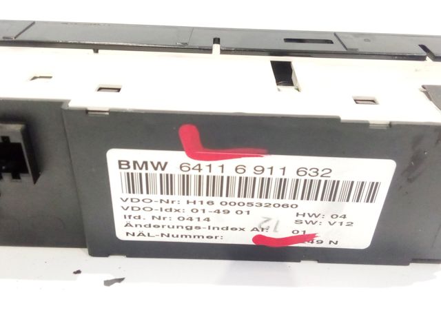 Unidade de controlo dos modos de aquecimento/condicionamento 64116911632 BMW
