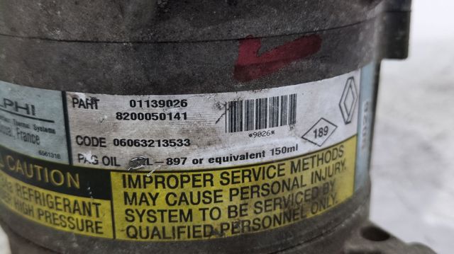 Compressor de aparelho de ar condicionado 8200050141 RENAULT