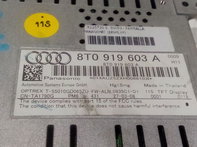 Mostrador multifuncional 8T0919603A VAG