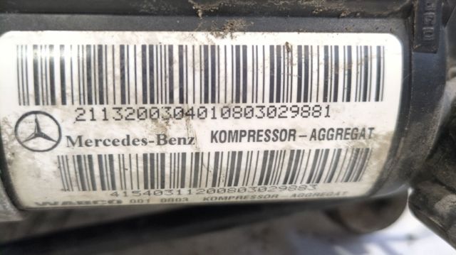 Compressor de bombeio pneumático (de amortecedores) A2113200304 MERCEDES
