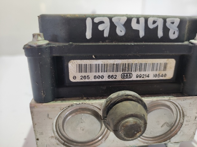 Unidade hidráulico de controlo ABS 0265800662 PEUGEOT
