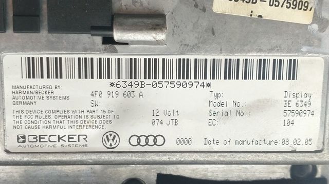 Mostrador multifuncional 4F0919603A VAG