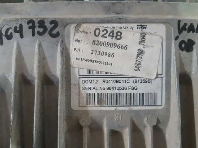 Módulo de direção (Centralina eletrônica) de motor 8200909666 RENAULT