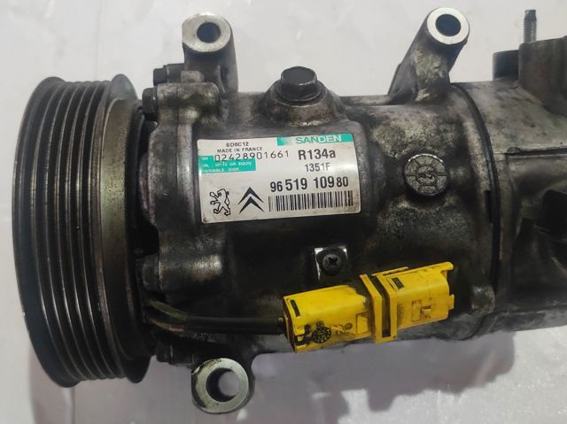 Compressor de aparelho de ar condicionado 9651910980 PEUGEOT