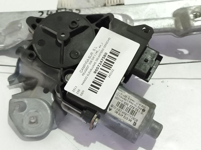 Motor de acionamento de vidro da porta dianteira esquerda 9657247580 PEUGEOT