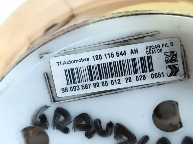 Módulo de bomba de combustível com sensor do nível de combustível 9809358780 OPEL