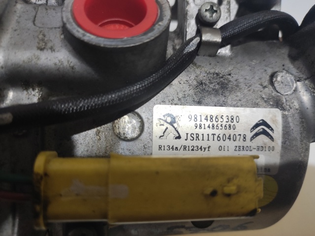 Compressor de aparelho de ar condicionado 9814865380 PEUGEOT