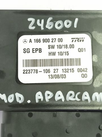 Unidade de controlo (módulo) do freio de estacionamento eletromecânico A1669002700 MERCEDES