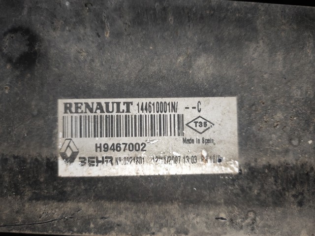 Radiador de intercooler H9467002 RENAULT