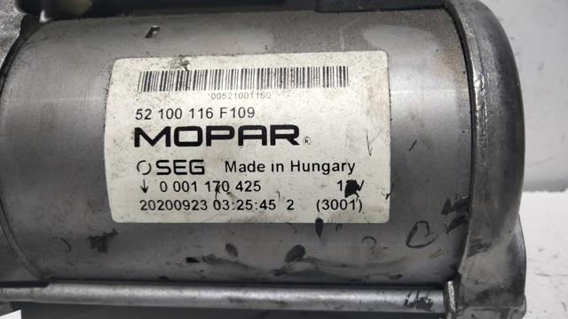 Motor de arranco 0001170425 FIAT
