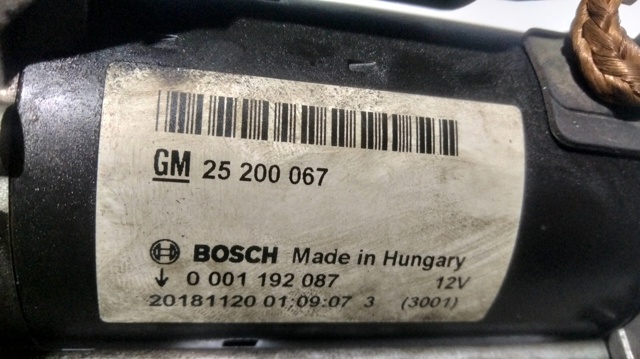 Motor de arranco 0001192087 OPEL