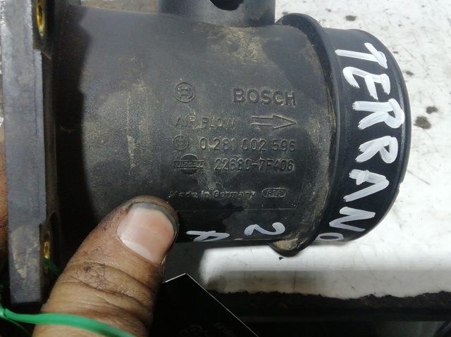 Sensor de fluxo (consumo) de ar, medidor de consumo M.A.F. - (Mass Airflow) 0281002596 NISSAN