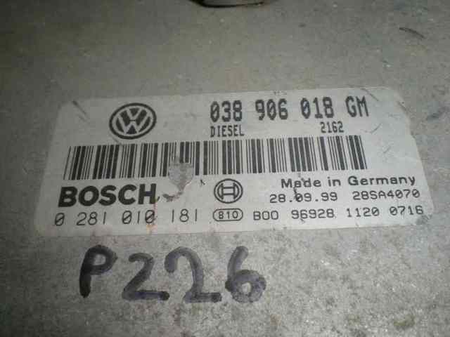 Módulo de direção (Centralina eletrônica) de motor 0281010181 VAG