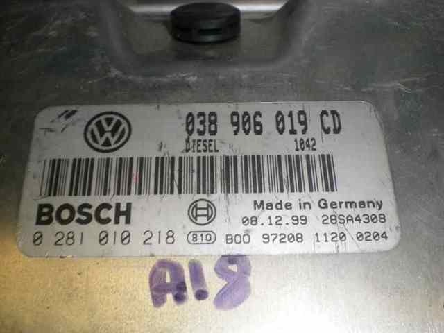 Módulo de direção (Centralina eletrônica) de motor 0281010218 VAG