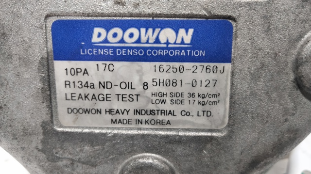 Compressor de aparelho de ar condicionado 162502760J HYUNDAI
