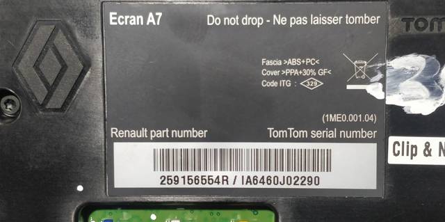 Mostrador multifuncional 259156554R RENAULT
