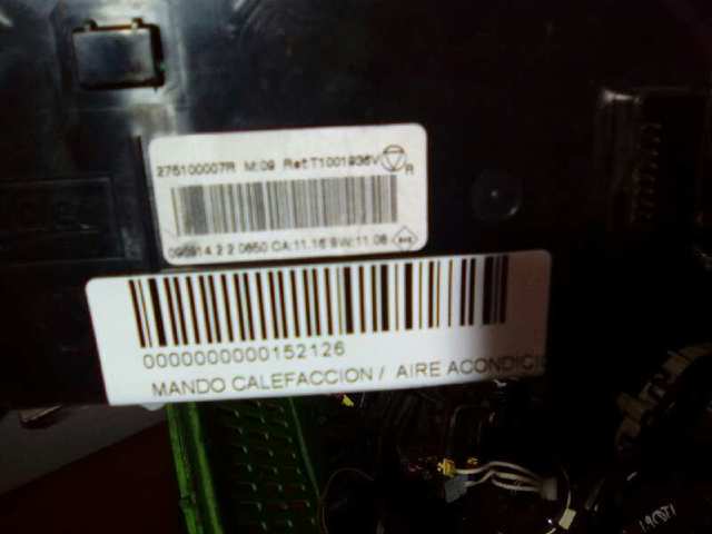 Unidade de controlo dos modos de aquecimento/condicionamento 275100007R RENAULT
