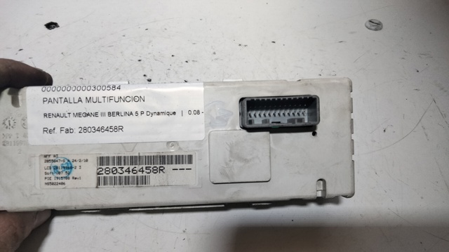 Mostrador multifuncional 280346458R RENAULT