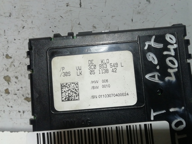 Comutador instalado na coluna da direção, montado 3C0953549L VAG