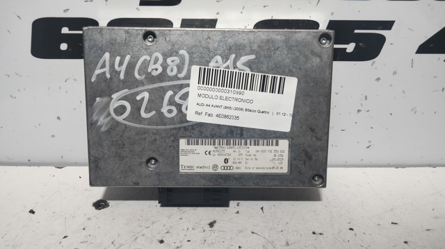 Unidade de controlo Bluetooth 4E0862335 VAG