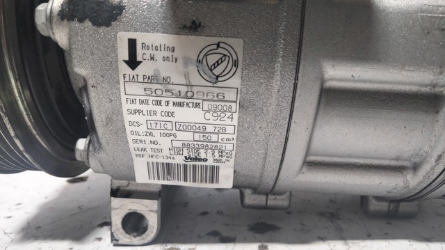 Compressor de aparelho de ar condicionado 50510966 FIAT