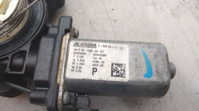 Mecanismo de acionamento de vidro da porta dianteira direita 52089869 FIAT