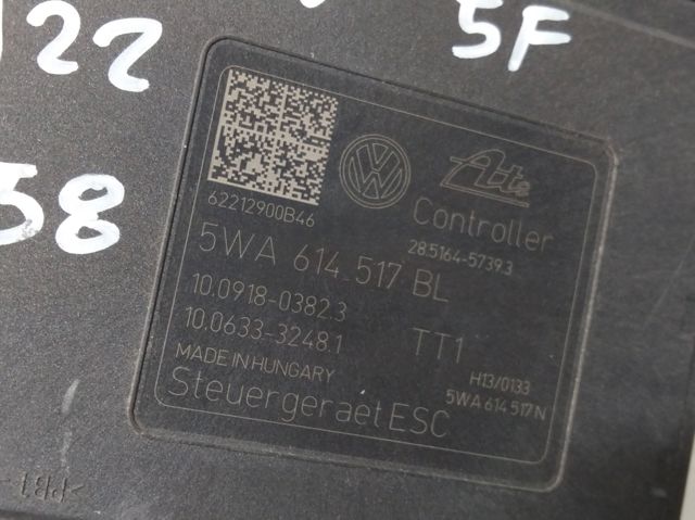Unidade hidráulico de controlo ABS 5WA614517BL VAG