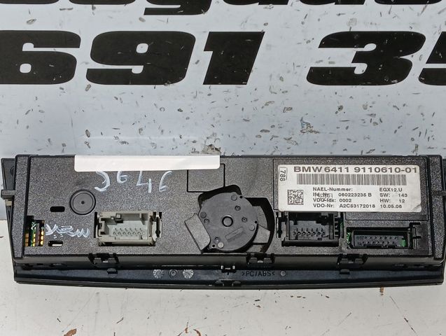 Unidade de controlo dos modos de aquecimento/condicionamento 64119110610 BMW