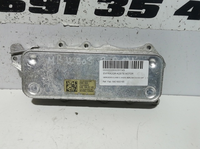Radiador de óleo (frigorífico), debaixo de filtro 6421800165 MERCEDES